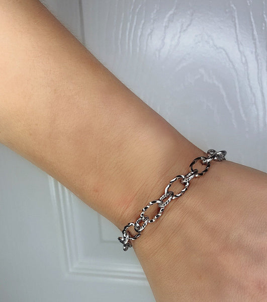 Textured Curb Bracelet