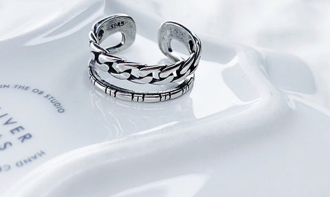 Double Band Curb Chain Ring