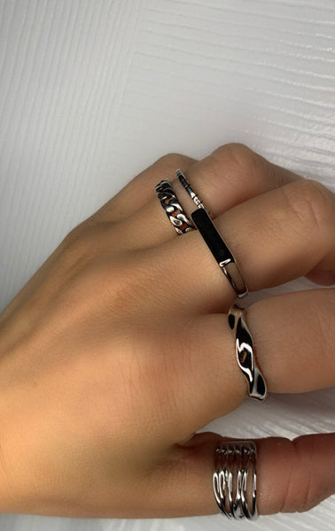 Double Band Curb Chain Ring