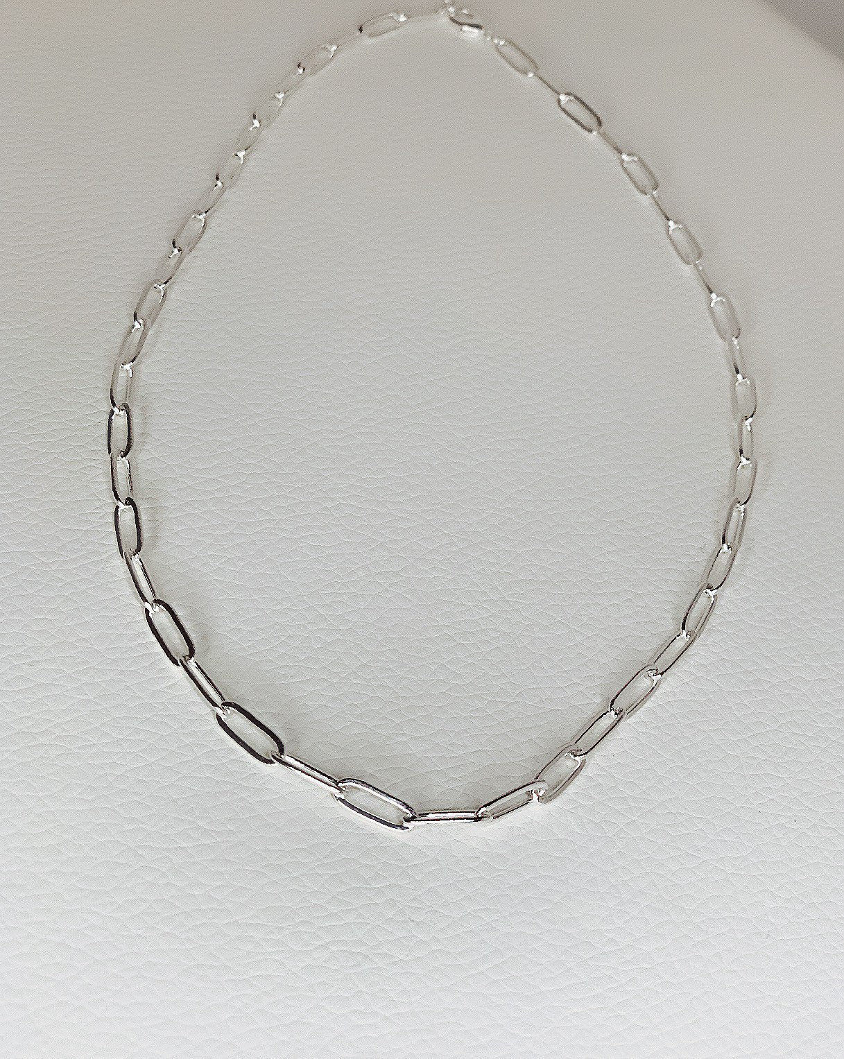 Silver Paperclip Layering Necklace