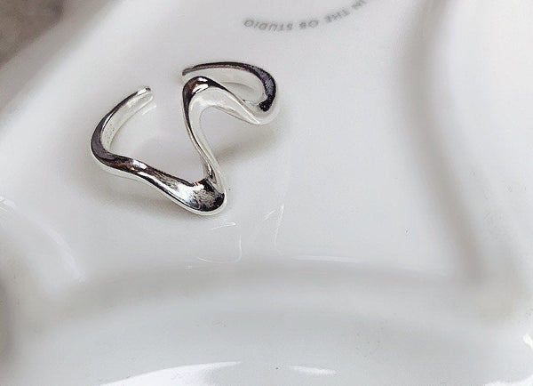 Irregular Wave Silver Ring