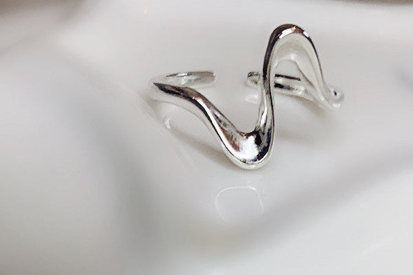 Irregular Wave Silver Ring