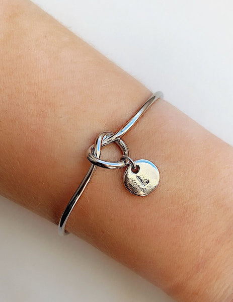 Silver Knot Personalised Bracelet