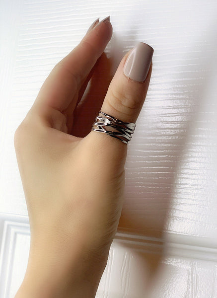 Sterling Silver Multi Wire Ring