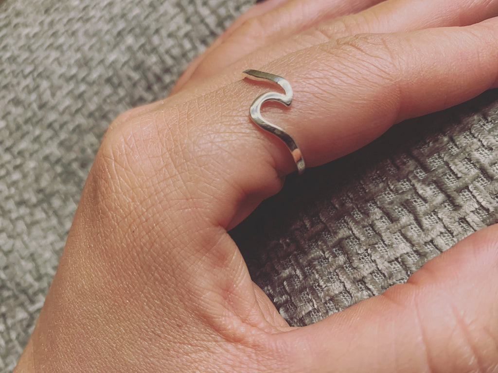 Sterling Silver Wave Ring Satin Sterling Jewellery