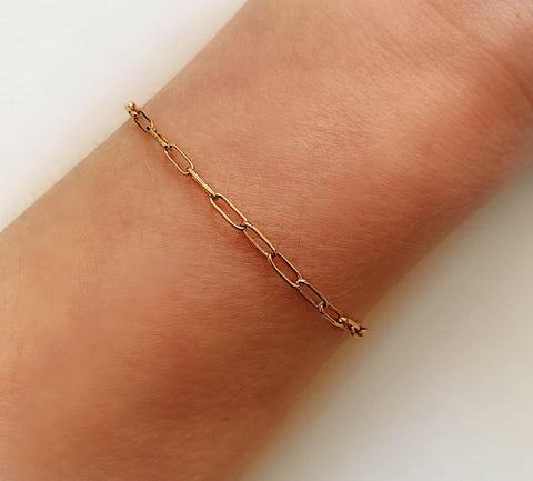 Gold Paperclip Bracelet