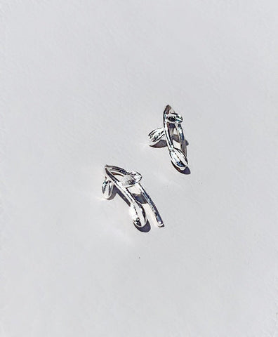 Sterling Silver Leaf Earrings