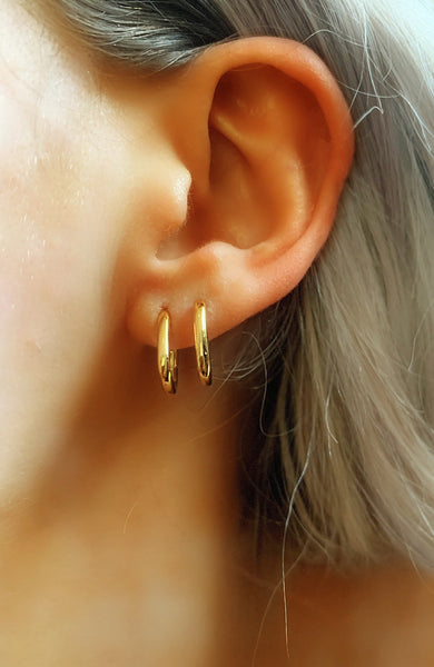 Oval Hoop Earrings