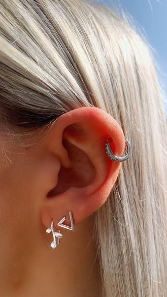 Sterling Silver Leaf Earrings