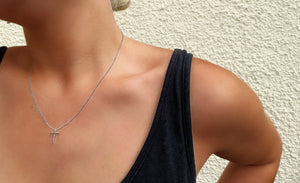 Sterling silver cross necklace