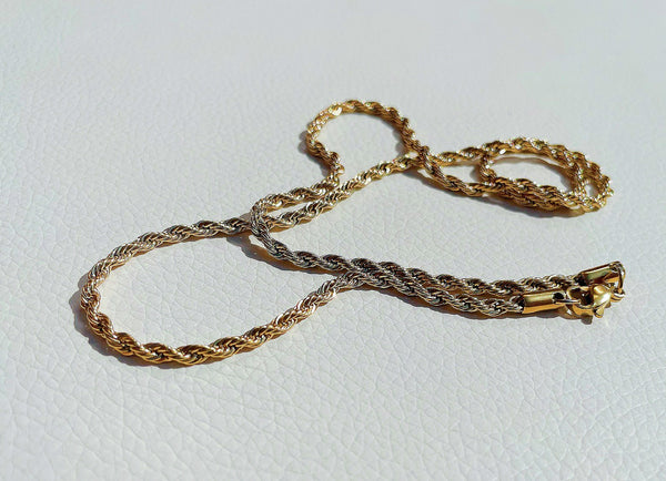 Gold Twisted Rope Necklace