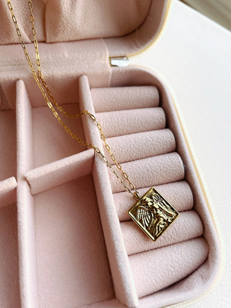 Angel Charm Gold Necklace