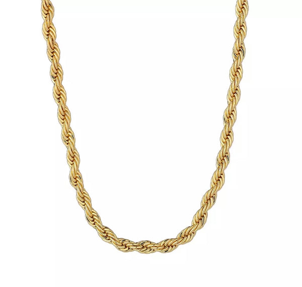 Gold Twisted Rope Necklace