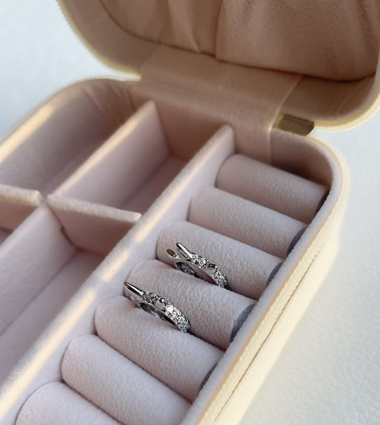 Spiked Huggie Hoop Earrings