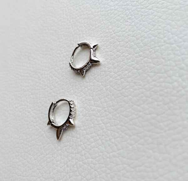 Spiked Huggie Hoop Earrings