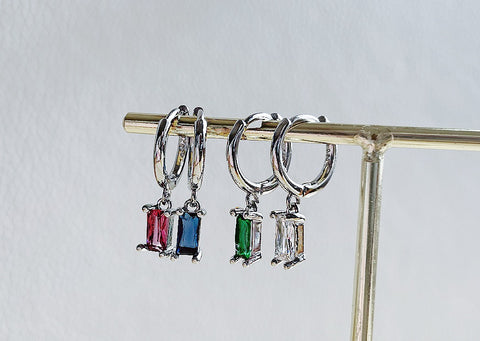 Drop Huggie Earrings