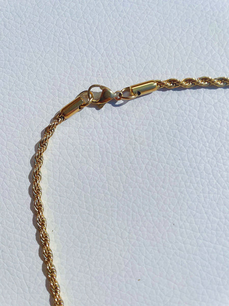 Gold Twisted Rope Necklace