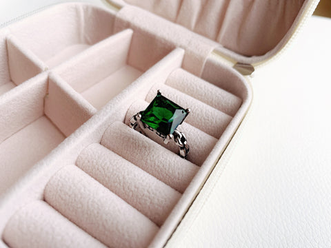 Sterling Silver Emerald Ring