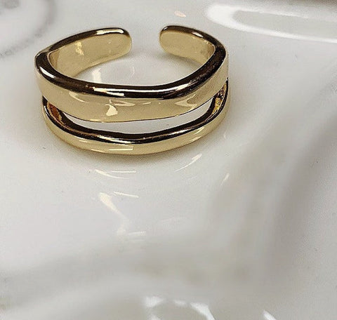 Gold Double Band Ring